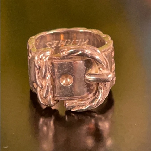 WOW POSHMARK - Authentic Hermès Sterling Silver Belt Buckle Ring - Picture 12 of 16